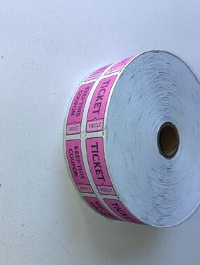 Unbranded Pink Event Raffle Ticket Roll - Keep This Coupon